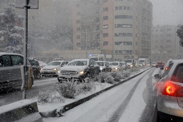 Genova - emergenza allerta neve, nevicata superiore alle previsi