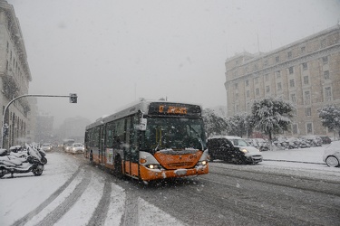 Genova - emergenza allerta neve, nevicata superiore alle previsi