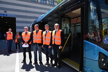 Genova, via Adamoli - sindaco Marco Bucci presentazione nuovo au