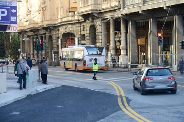 Genova, zona Foce - nuovo cambio linee traffico causa spostament