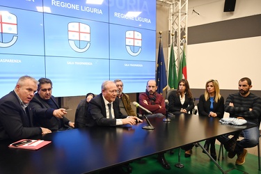 Genova, sala trasparenza - conferenza stampa sigle sindacali su 