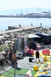 Genova, punta vagno - gonfiabili per bambini, incendio nella not