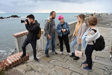 Genova, boccadasse - gruppo influencer russi in visita per promo