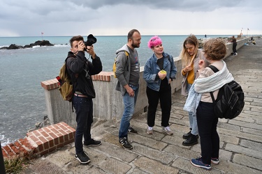 Genova, boccadasse - gruppo influencer russi in visita per promo