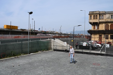 Genova - lungomare Canepa, cantiere rinnovo strada