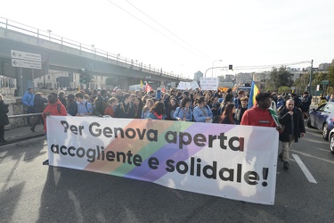 Genova - manifestazione antirazzista contro il decreto sicurezza