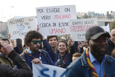 Genova - manifestazione antirazzista contro il decreto sicurezza