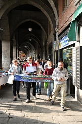 Genova, porto antico, darsena - manifestazione comitato tutela a