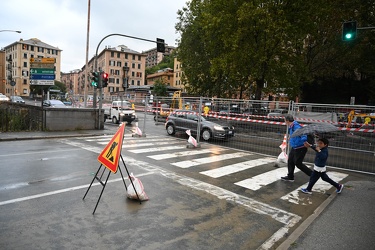 Genova, Marassi - Piazzale Parenzo ancora bloccato causa rottura