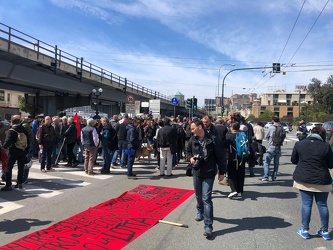 Genova - presidio antifascista in occasione della visita di Salv