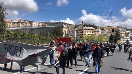 Genova - presidio antifascista in occasione della visita di Salv