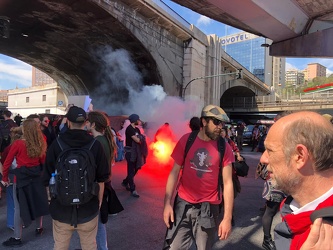 Genova - presidio antifascista in occasione della visita di Salv