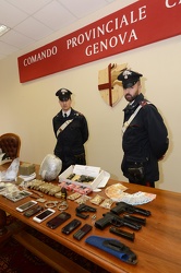 Genova, carabinieri San Giuliano - sequestro di armi e droga