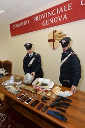 Genova, carabinieri San Giuliano - sequestro di armi e droga