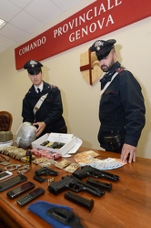 Genova, carabinieri San Giuliano - sequestro di armi e droga