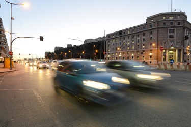 Genova - traffico e viabilita - cambiamenti all'incrocio tra via