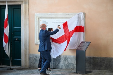 Genova, palazzo Tursi - scopertura targa nel secondo anniversari