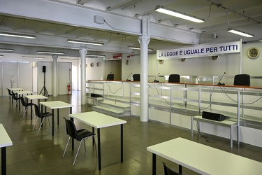 Genova, magazzini del cotone - allestita aula per udienza proces