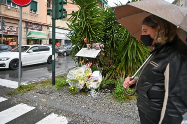 Genova, cerimonia di commemorazione vittime alluvione - targa po