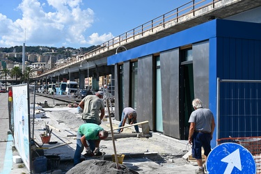 Genova, Darsena - in via di installazione nuovo fish lab