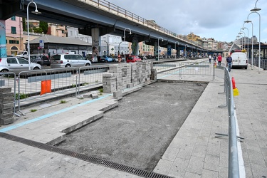 Genova, darsena - lavori rifacimento pavimentazione