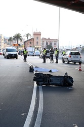 Genova, via Siffredi tra Cornigliano e Sestri Ponente - incident