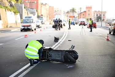 Genova, via Siffredi tra Cornigliano e Sestri Ponente - incident