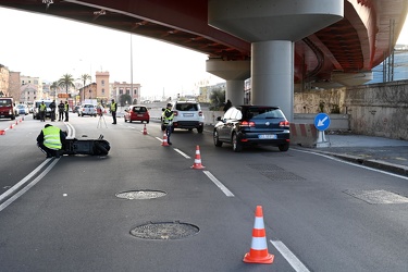 Genova, via Siffredi tra Cornigliano e Sestri Ponente - incident