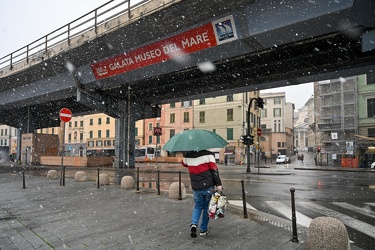 Genova, maltempo allerta neve