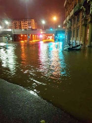 Genova, corso Torino incrocio v Tolemaide - allagamenti nella no