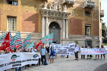 Genova, prefettura - manifestazione lavoratori sanita privata