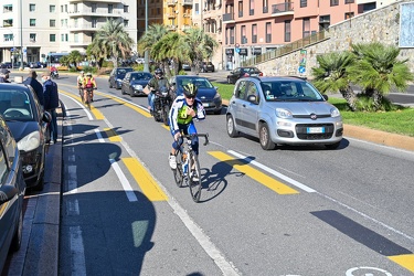 Genova, pista ciclabile di Corso Italia
