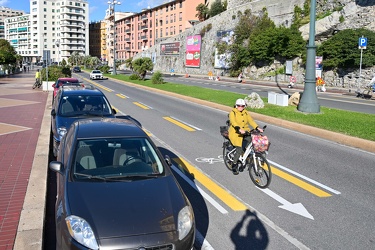 Genova, pista ciclabile di Corso Italia