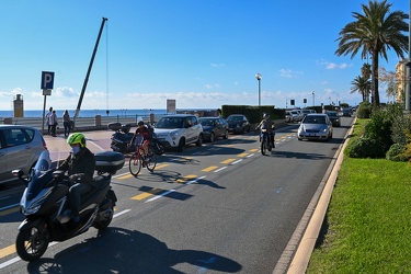 Genova, pista ciclabile di Corso Italia