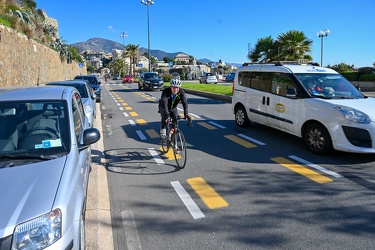 Genova, pista ciclabile di Corso Italia