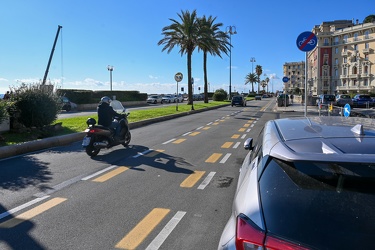 Genova, pista ciclabile di Corso Italia