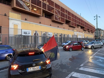 Genova - contestazione ultras genoa