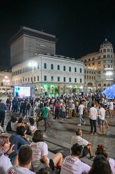 Genova, piazza de Ferrari - momento riflessione sant egidio 20es