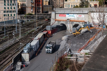 Genova, cantiere nodo ferroviario Brignole