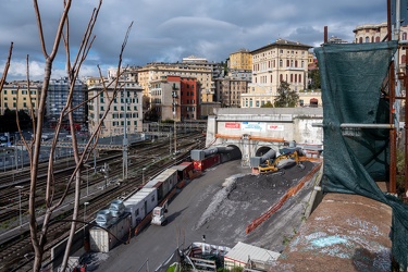 Genova, cantiere nodo ferroviario Brignole