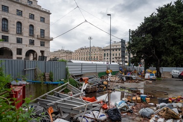 Genova, lavori in corso zona Brignole