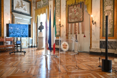 Genova, palazzo Tursi - salone rappresentanza - conferenza stamp