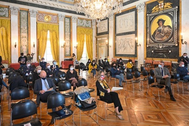 Genova, palazzo Tursi - salone rappresentanza - conferenza stamp