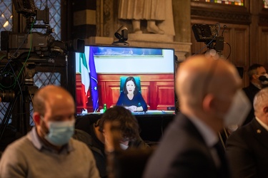 Genova, palazzo San Giorgio - dibattito pubblico su nuova diga f