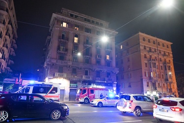 Genova, corso sardegna - incendio in un palazzo