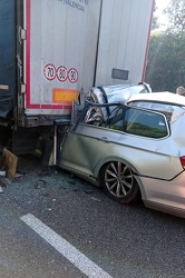 Genova, autostrada, incidente con una vittima prima del bivio, a