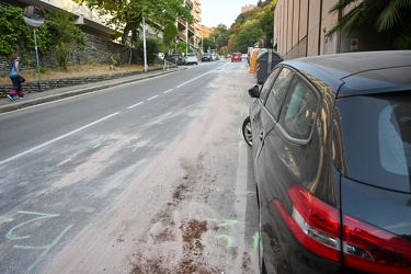 Genova, via Ferrara, San Teodoro - incidente stradale nella nott