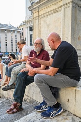 Genova, piazza Matteotti - presidio manifestazione Italiexit