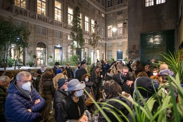 Genova, piazza Giustiniani - inaugurazione mostra Silvestro Pint