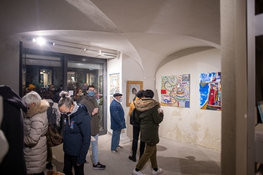 Genova, piazza Giustiniani - inaugurazione mostra Silvestro Pint